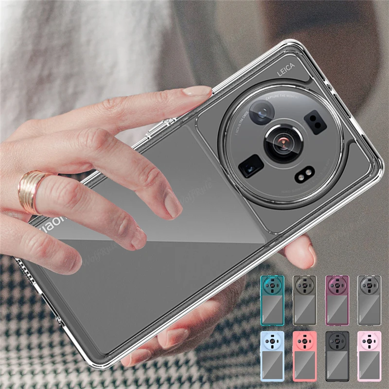 For Cover Mi 12S Ultra Case Xiaomi Mi 12S Ultra Capas Bumper Shockproof Clear Transparent Multicolour Fundas Mi 12S Ultra Cover