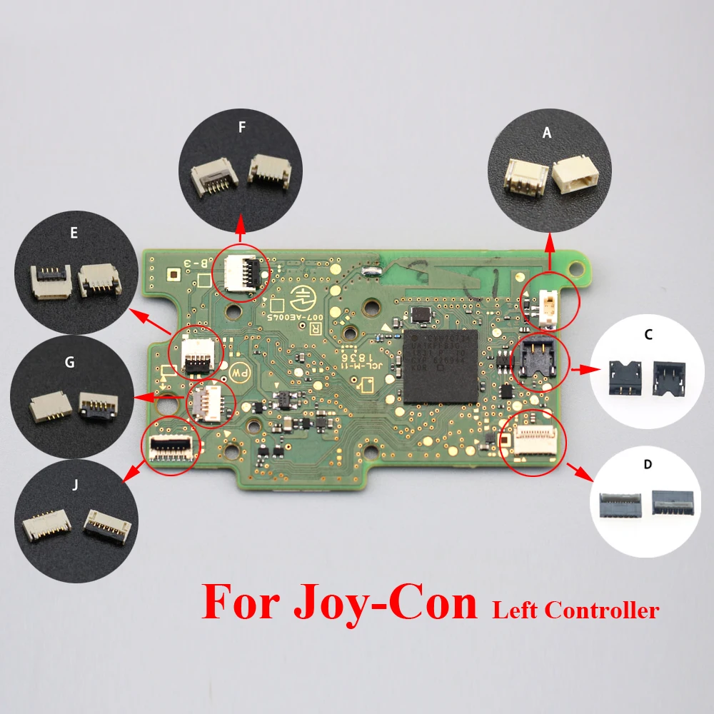 10 Uds. Para Switch NS Joy-Con placa base Cable flexible Clip conector de cinta enchufe pantalla LCD táctil piezas de reparación