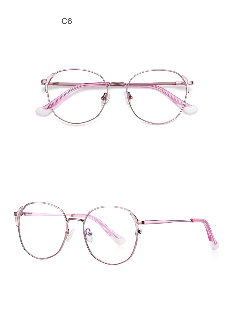 Neue Gläser Frauen Mode Weibliche Brillen mit Rezept Legierung Flexible Metall Stilvolle Optische Verordnung Brillen Frau Specs – Detail 17