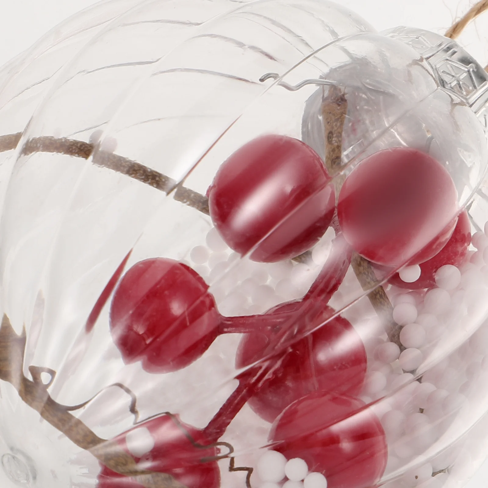 

4Pcs Christmas Plastic Ball Ornaments Transparent Hanging Decorations Home Tree Door Wall Pendant Christmas Ball Ornaments