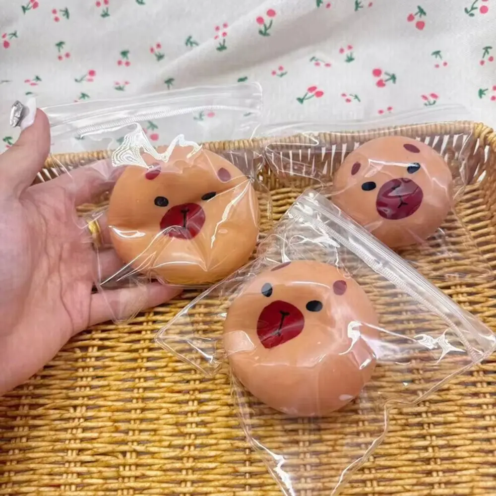 Creative Cute Small Capybara Squeeze Toys Super Soft Pinch Slow Rebound Balls TPR Animal Fidget Sensory Toys Children Gifts