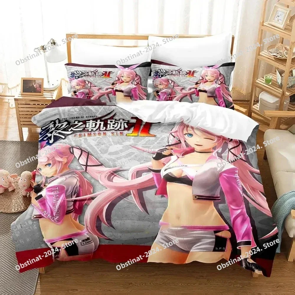 

Anime The Legend Of Heroes Bedding Set Duvet Cover Bed Set Quilt Cover Pillowcase Comforter king Queen Size Boys Adult Bedding