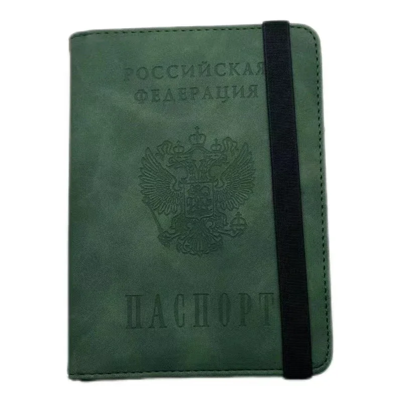 Rusland Paspoorthouder RFID PU Lederen Paspoorten Cover van Russische Federale Beveiligingsservice Mannen Vrouwen Reispaspoort Organizer