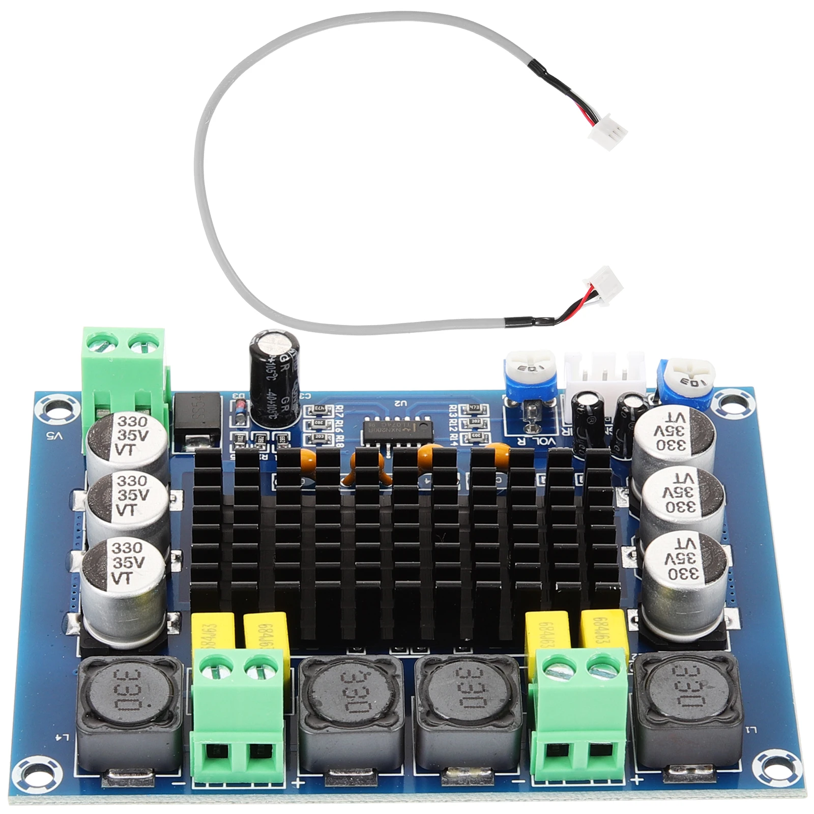 

High Amplifier Board Dual Channel Audio Module DIY Speakers Metal Stereo Sound Mini Class