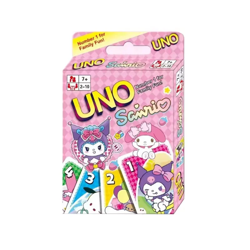 Mattel Games UNO sanrio Card Game for Family Night Featuring Tv Show Themed Graphics and a Special Rule for 2-10 Players