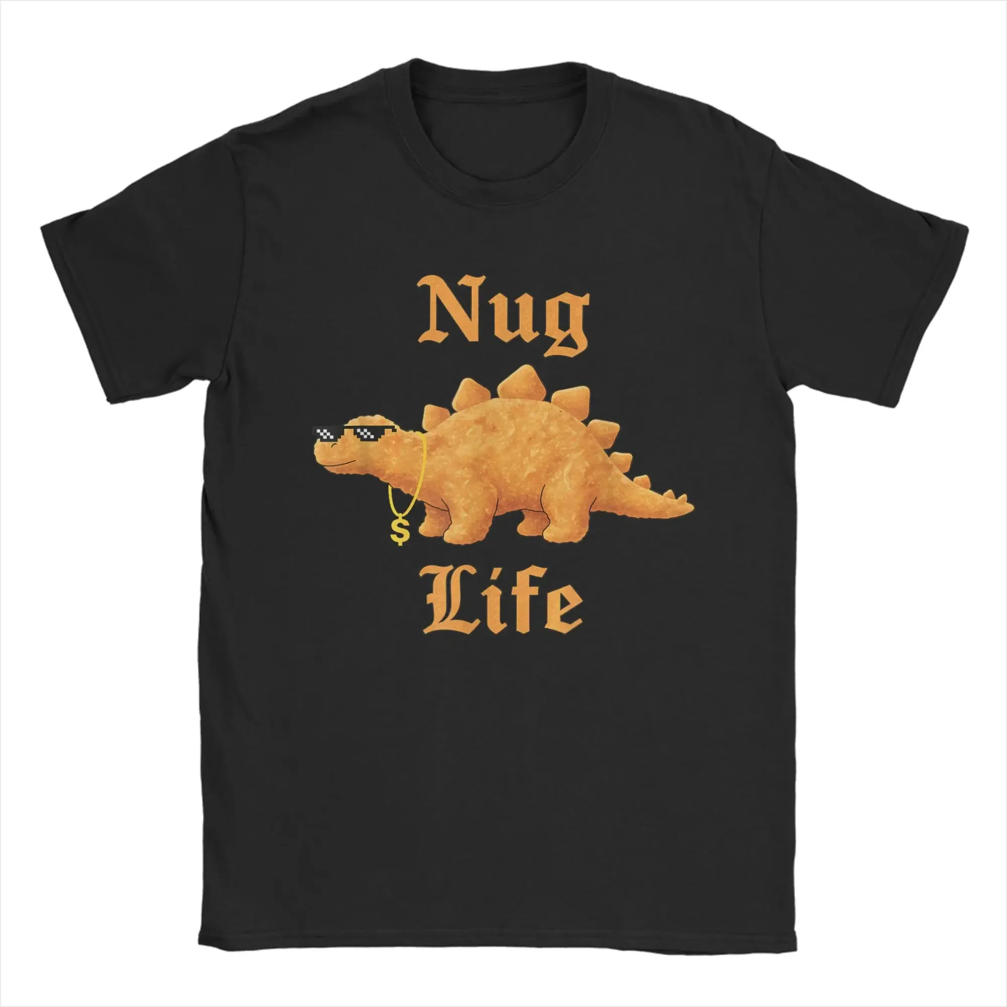 Camiseta Chicken Nug Life Dino Nugget, camisetas de algodón de verano para hombre, camiseta con estampado Harajuku, camisetas Vintage de manga corta