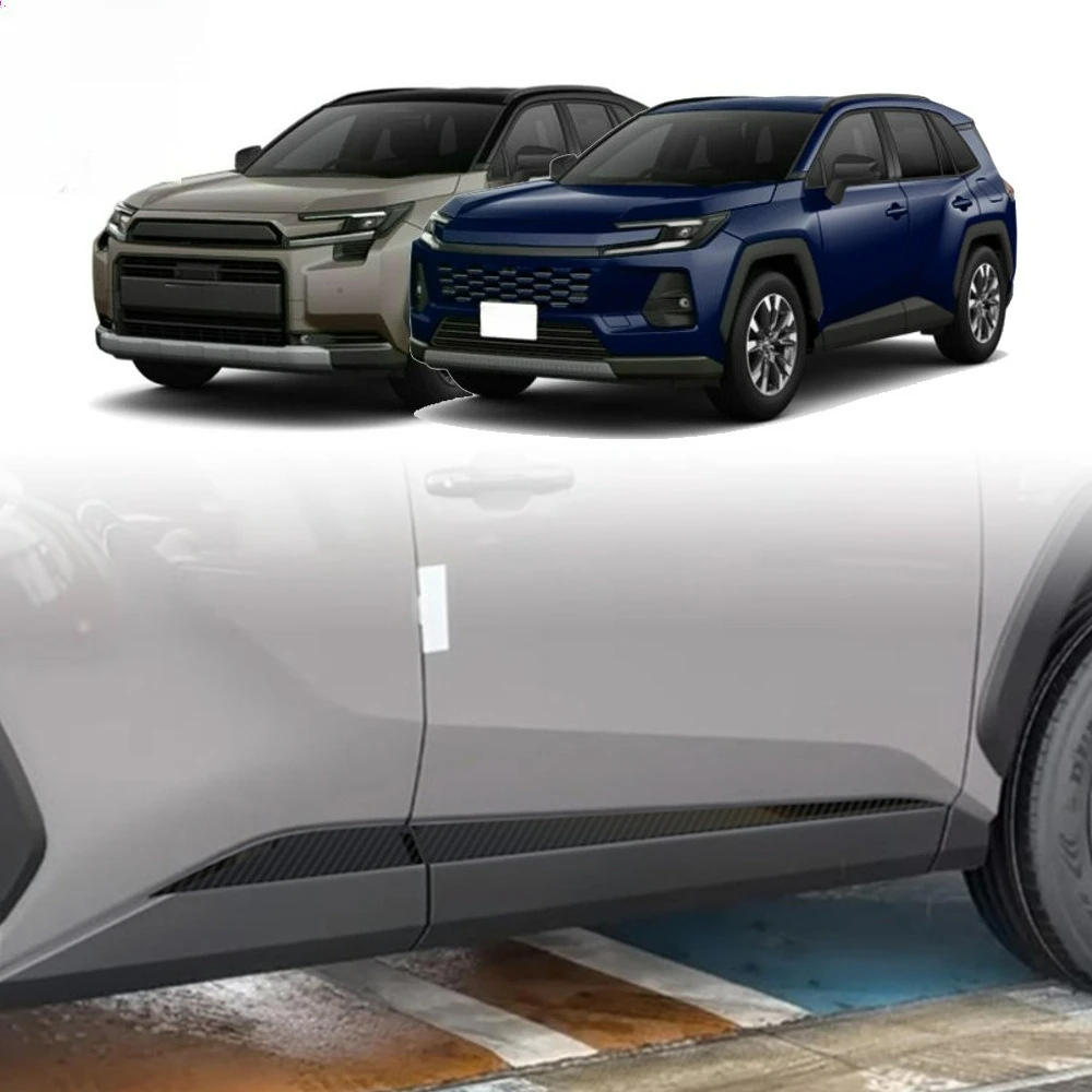 

FIT For Toyota RAV4 XA60 2026 2027 2028 ABS Glossy black Side Body Spoiler Skirts Door Car Body Molding Cover Trim 4PCS