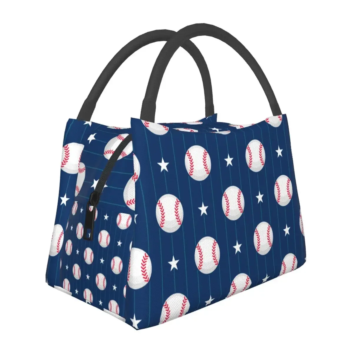 

Baseball Theme Design Lunch Bags Accessories Portable Insulated Canvas Cooler Bag Ball Player Thermal Picnic Tote Women