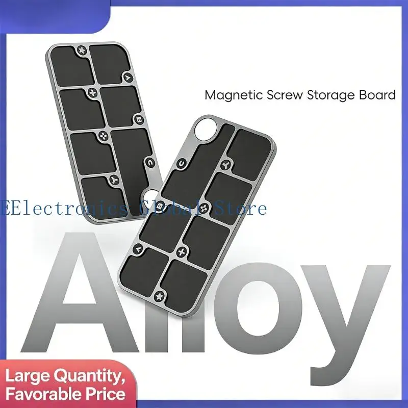 462B Aluminum Screw Storage Pad 7 Zones Mat with Labeled Sections for Phone