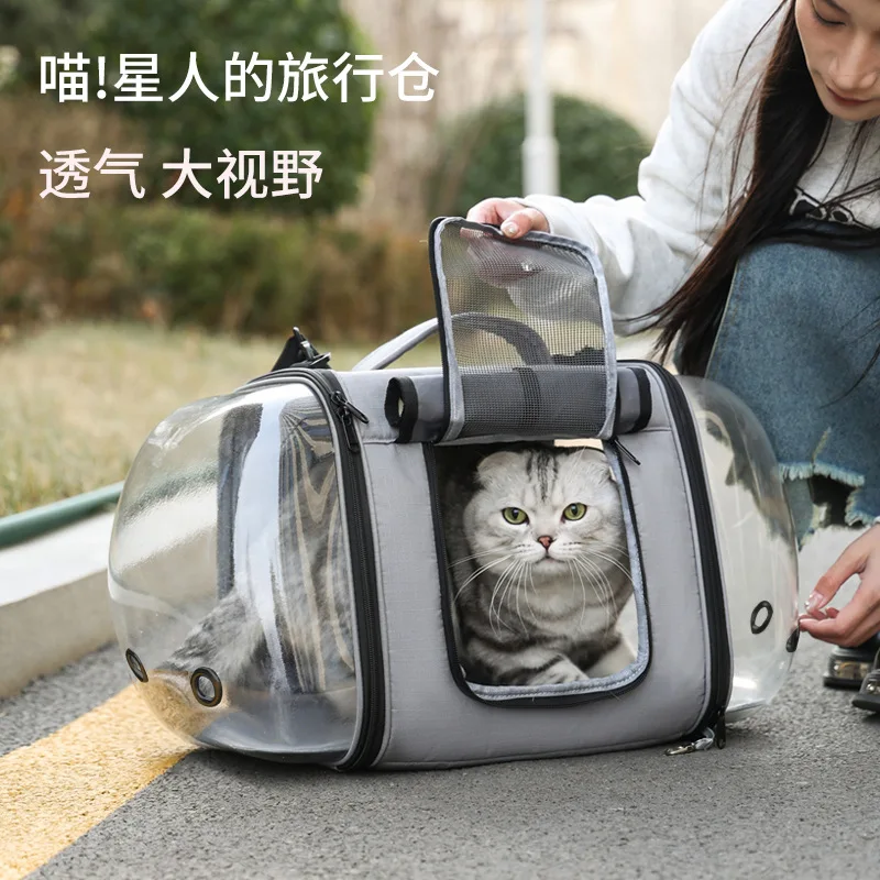 

2025 New Cat Bag Portable One Shoulder Handheld Breathable Large Space Capsule Space Cabin Cat Dog Pet Bag