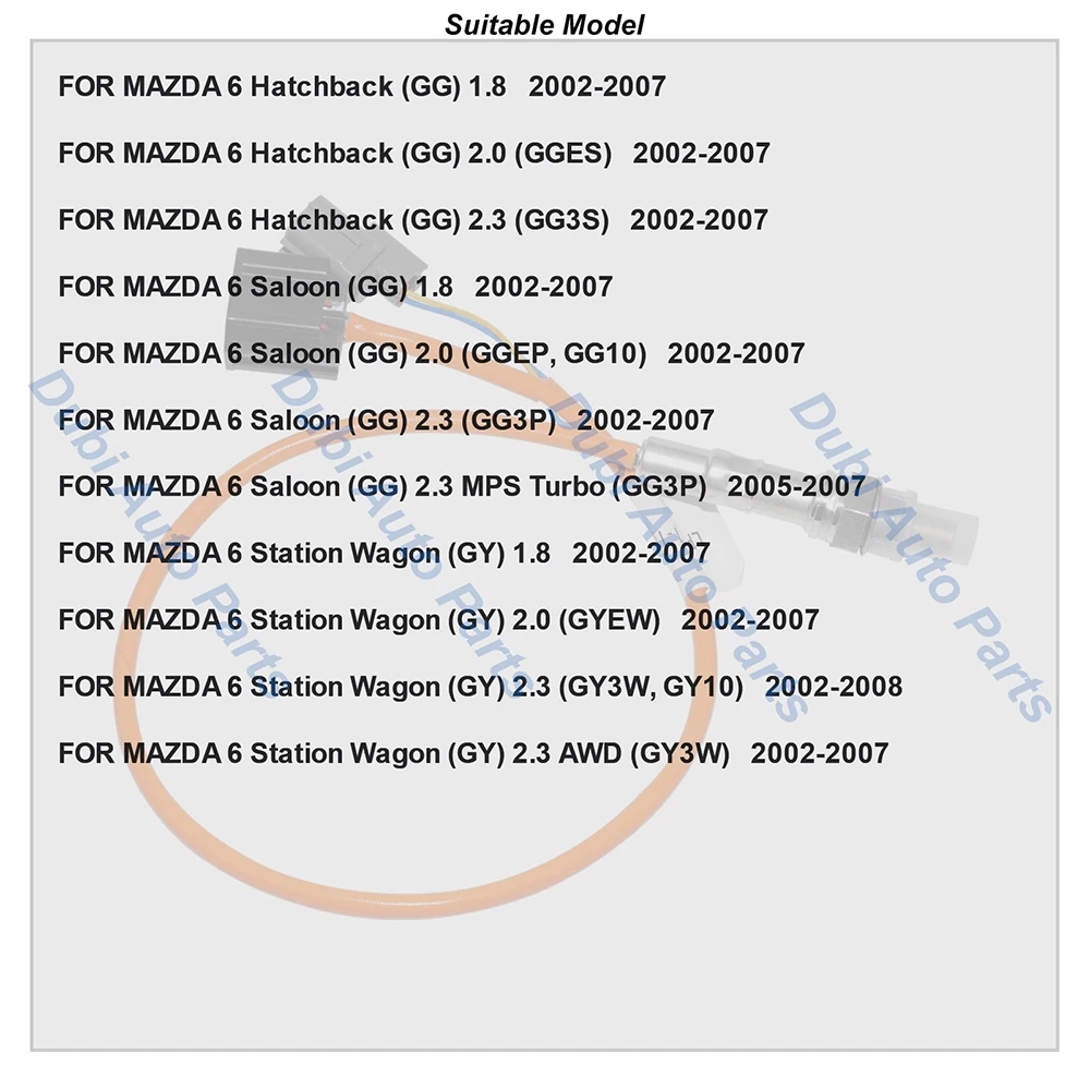 Front O2 Oxygen Sensor LFH1-18-8G1 For MAZDA 6 MAZDA6 Hatchback Saloon Station Wagon 1.8 2.0 2.3 2002-2007 LFH1-18-8G1B L3R6188G