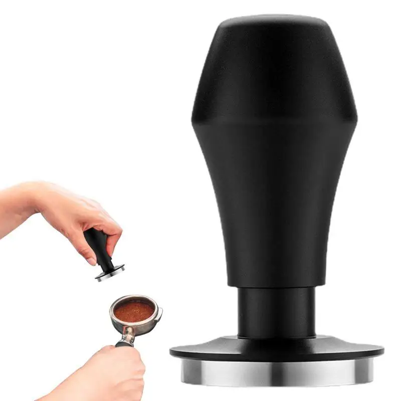 

Espresso Tamper 53mm Coffee Ground Press Barista Tool Stainless Steel Flat Base Espresso Distributor With 30lbs Spring Loaded