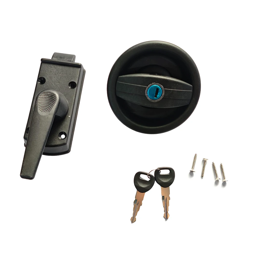 1pc Zinc Alloy Circular RV Door Lock For Caravan Motorhome Complete Door Lock C/W Barrel Right Hand RV Parts & Accessories