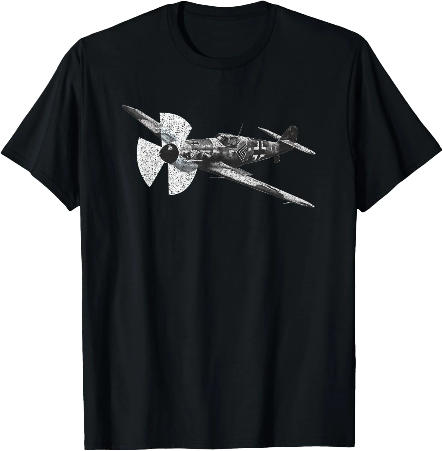 

Messerschmitt Bf 109 German WW2 Fighter Plane Gift pattern -100% cotton summer short-sleeved O-neck men's printed T-shirt.