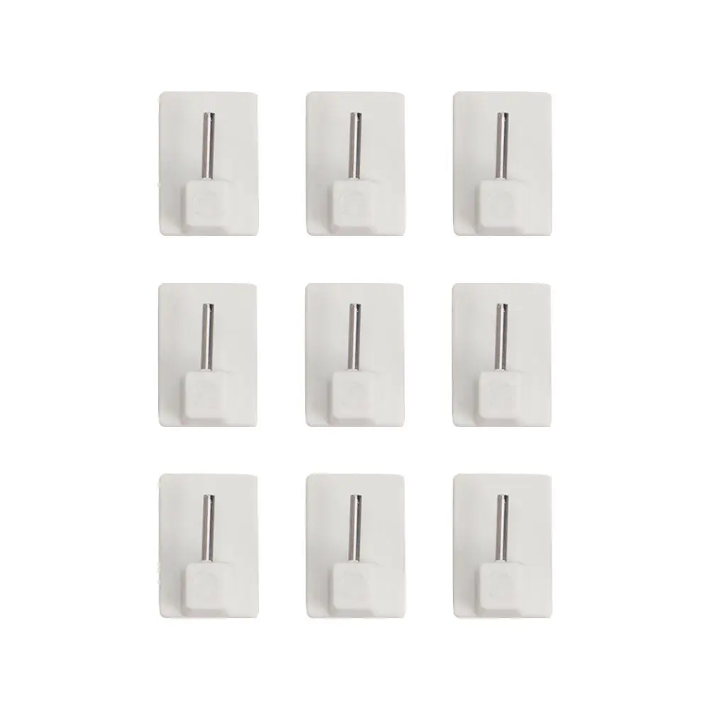 10/20/50Pcs Home Self-adhesive Practical PVC Wall Hooks Storage Hanger Drapes Holder Curtain Buckle