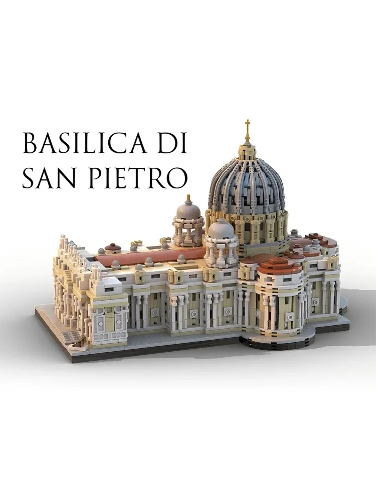 1:800 MOC Building St. Peter's Basilica Castle Building Blocks Square Expansion Pack House Collection DIY Toy Boy Gift - afbeelding 2