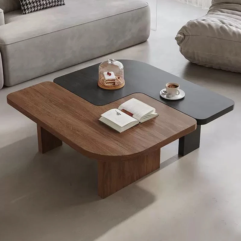 Modern Solid Wood Coffee Table Creative Irregular Module Design for Small Apartments Living Rooms corner table JY220