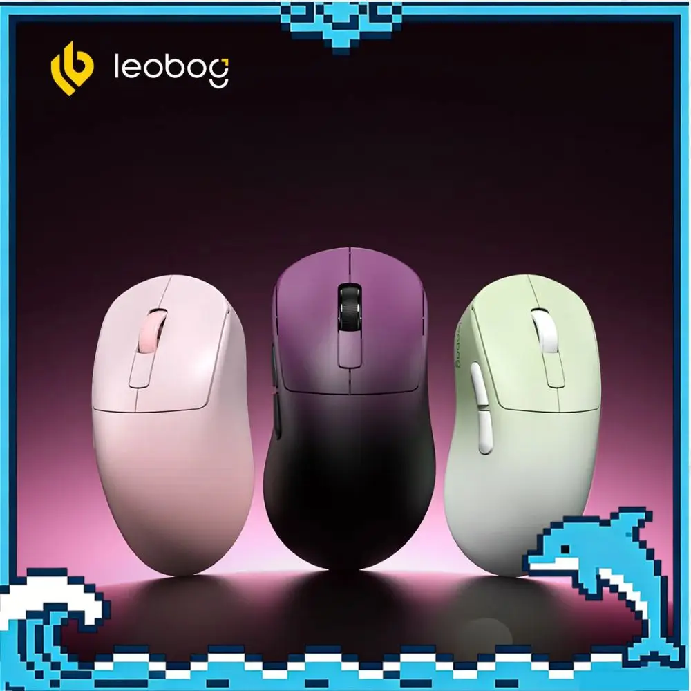 

LEOBOG GM5 Wireless Mouse Tri-Mode Low Latency Lightweight Mouse Hot Swappable E-sports Gaming Mouse Custom Pc Accessories Gifts