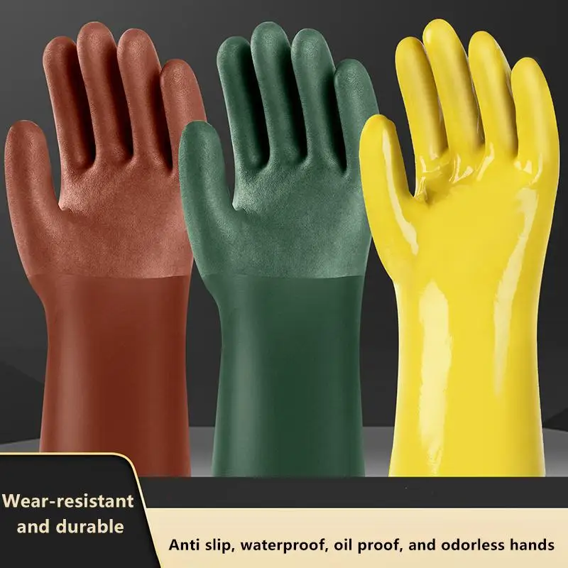 Waterproof Oil-resistant Acid-resistant Alkali-resistant Industrial Anti-corrosion Impregnated Labor Insurance Anti-skid Gloves
