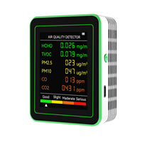 6-in-1  Quality Monitor Multifunctional Carbon Dioxide Detector Wall Mounted  Quality Tester for PM2.5 PM10 CO CO2 HCHO TV