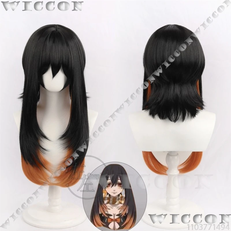 Amo Empool أنيمي Gachiakuta تأثيري Jirai Kei الفتيات فستان امرأة مثير مجموعة كاملة ملابس طويلة أسود برتقالي شعر مستعار الدعامة حفلة الهالوين #6