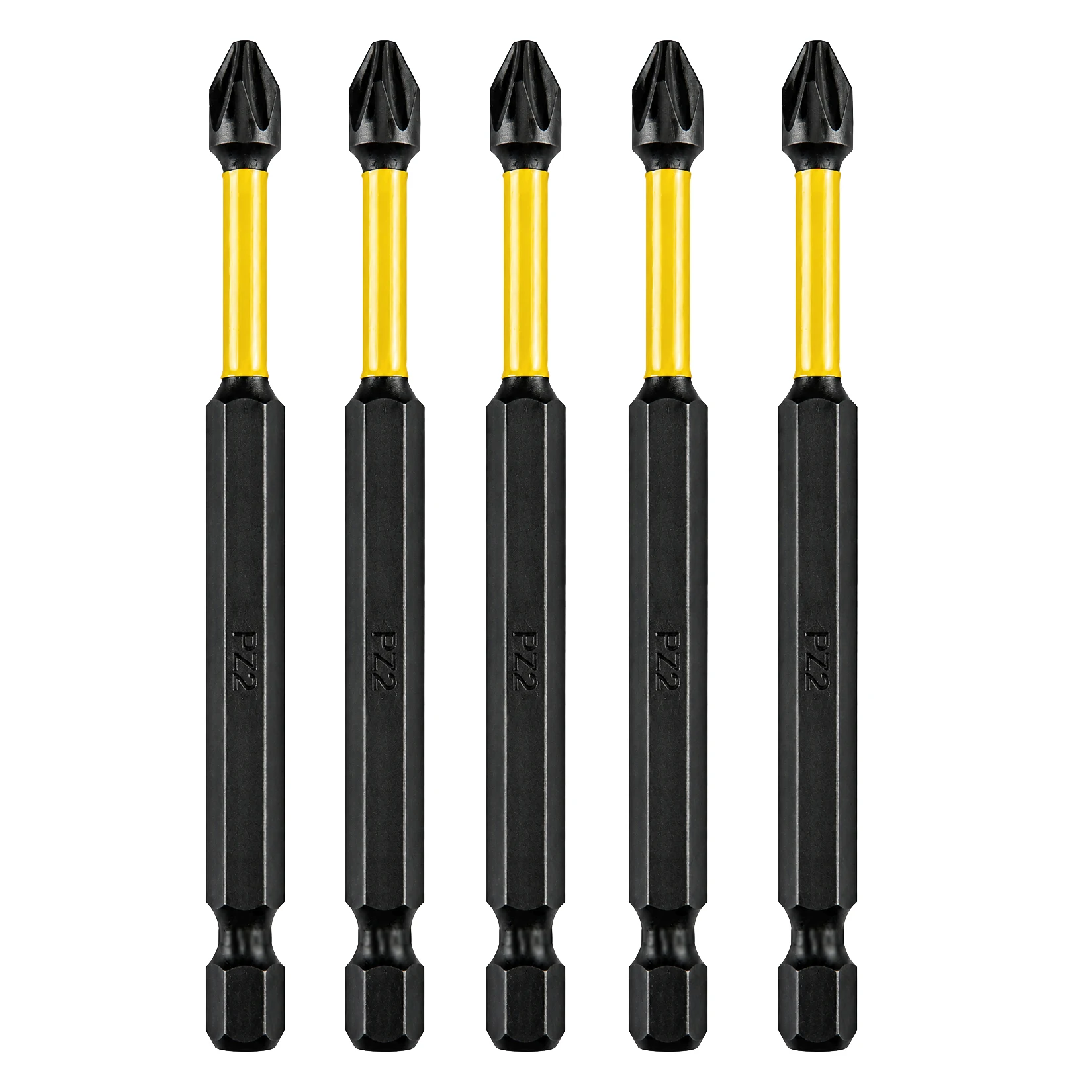 89mm PZ2 Magnetic Impact Screwdriver Bits S2 Steel High Hardness Pozidriv Power Drill Bits for Furniture Woodworking Home Repair