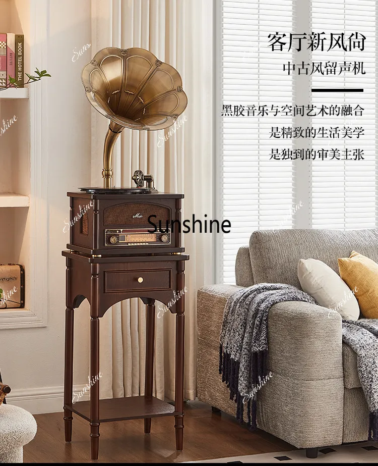 American retro phonograph home living room ornament bluetooth stereo old-fashioned