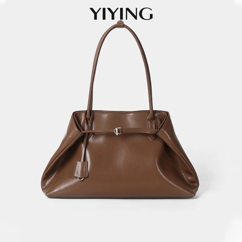 Commuter Large Three-dimensional One-shoulder Tote Bag Simple Casual Computer Cross-border Leather Tote Bag Large Bag