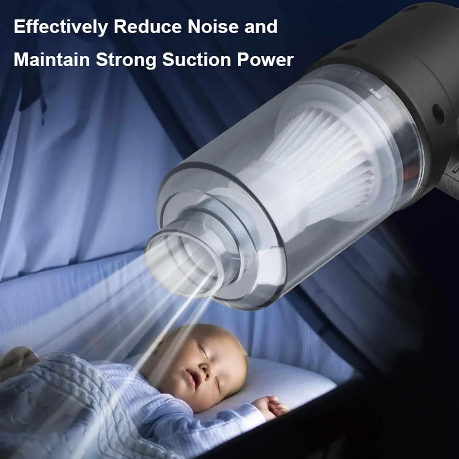 Aspirador de coche, aspirador y plumero de aire 6500R, aspirador de coche húmedo y seco de alta potencia de 120W con luz LED y Mult