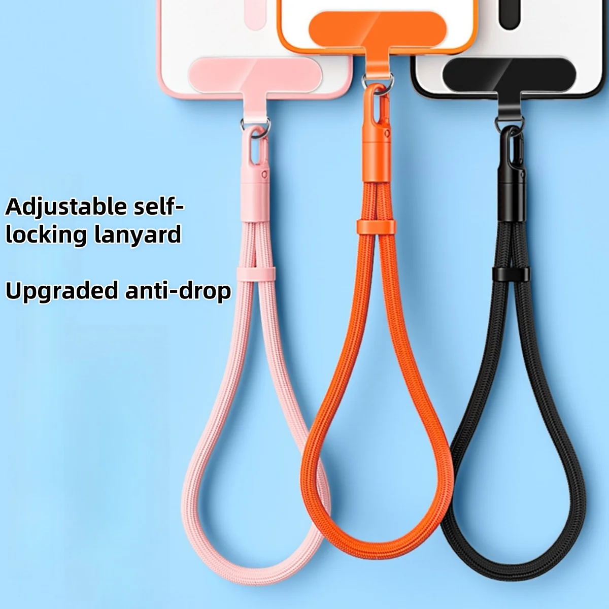 

Adjustable Polyester Fiber Mobile Phone Lanyard Outdoor Anti-lost Wristband Rope Hand Staps For Phone Case Earphone Cover Bags