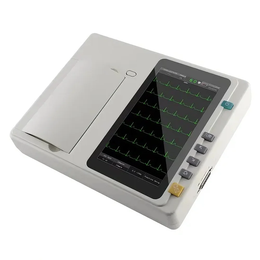 High Precision Cardiac Monitoring Unit ECG301/ECG601,12 Leads Setting 7in Touch Display,Compatible With Computer System