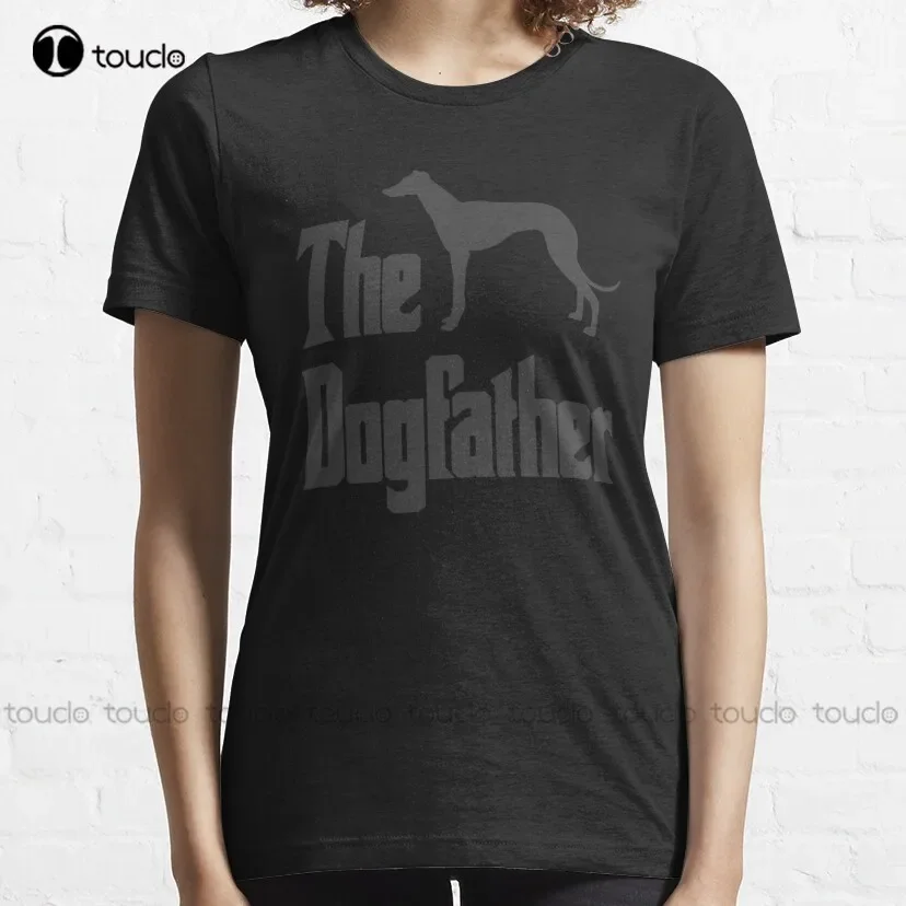 The Dogfather - Greyhound Dog Funny Gift Idea Classic T-Shirt Cool Shirts Custom Aldult Teen Unisex Digital Printing Tee Shirt