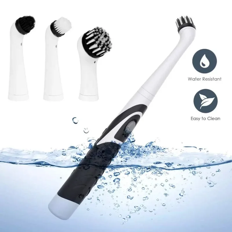 Spazzola per la pulizia elettrica Scrubber pulizia spazzola elettrica casa per cucina bagno 4 teste per bagno wc cucina piastrelle