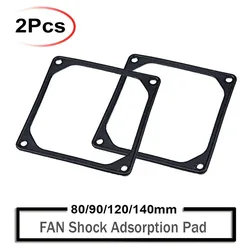 2pcs 80mm 92mm 120mm 140mm Anti-vibration Silicon Fan Gasket Noise Reducing Silencer Gasket Pad For PC Computer Case Fan