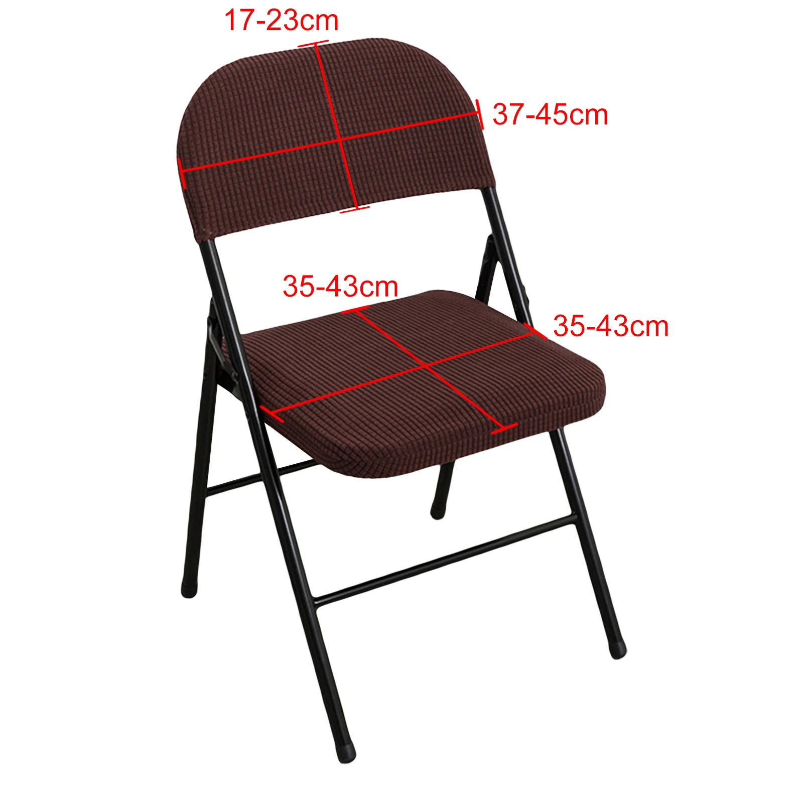 Folding Dining Chair Seat and Back Cover Set Solid Color Jacquard Stretch Chair Slipcover Home Decoration Chair Cover