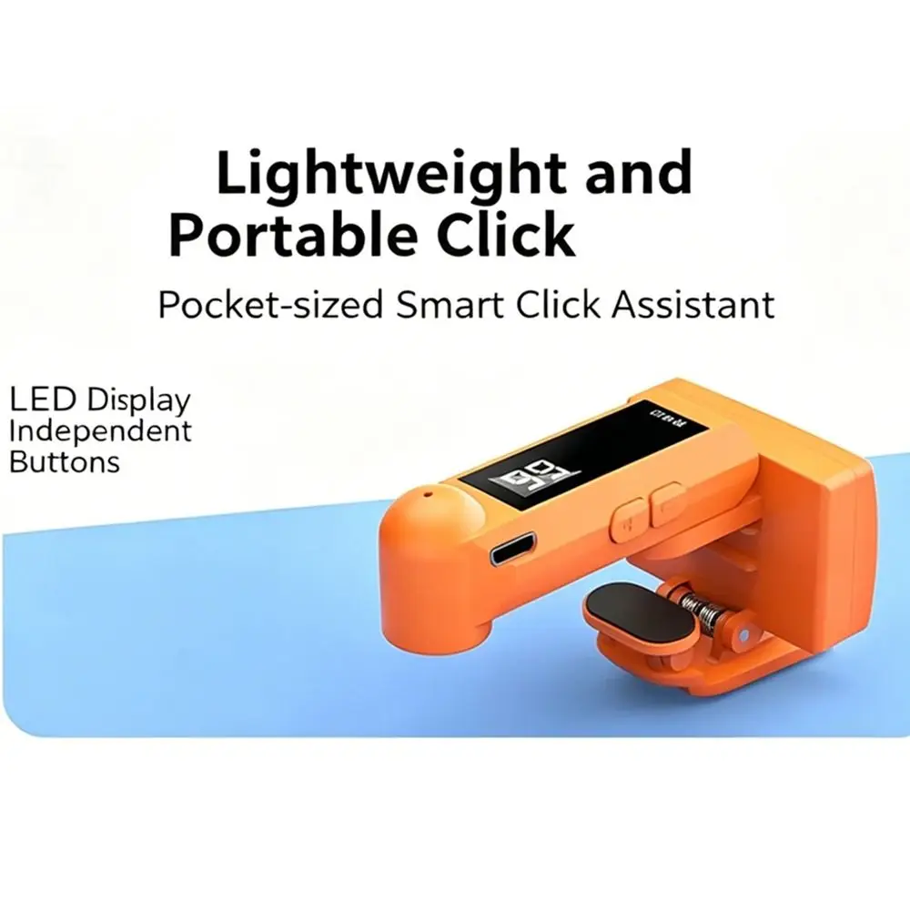 New LCD Display Page Turner 107 Speed Levels Continuous Automatic Clicker Rechargeable Adjustable Screen Tapper Gaming
