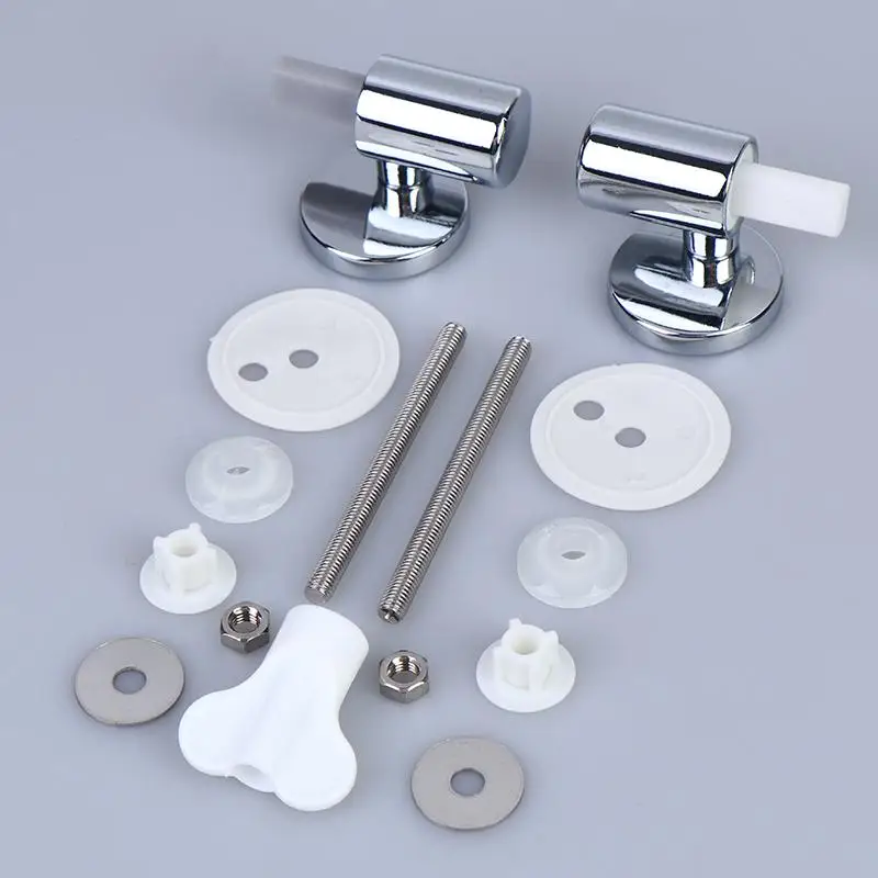 Universal Toilet Soft Close Hinges 1 Set Scratch Resistant Stable Toilet Lid Fixing Parts for Home Bathroom Toilet Repair