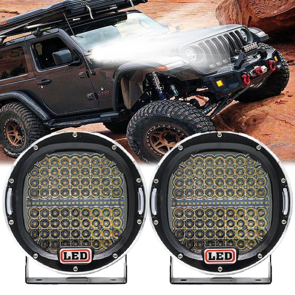 

7-дюймовая поворотная светодиодная фара для автомобиля Jeep, дневного вождения, круглый прожектор 4x4, аксессуары для внедорожного автомобиля, грузовика, квадроцикла, внедорожника, лампа