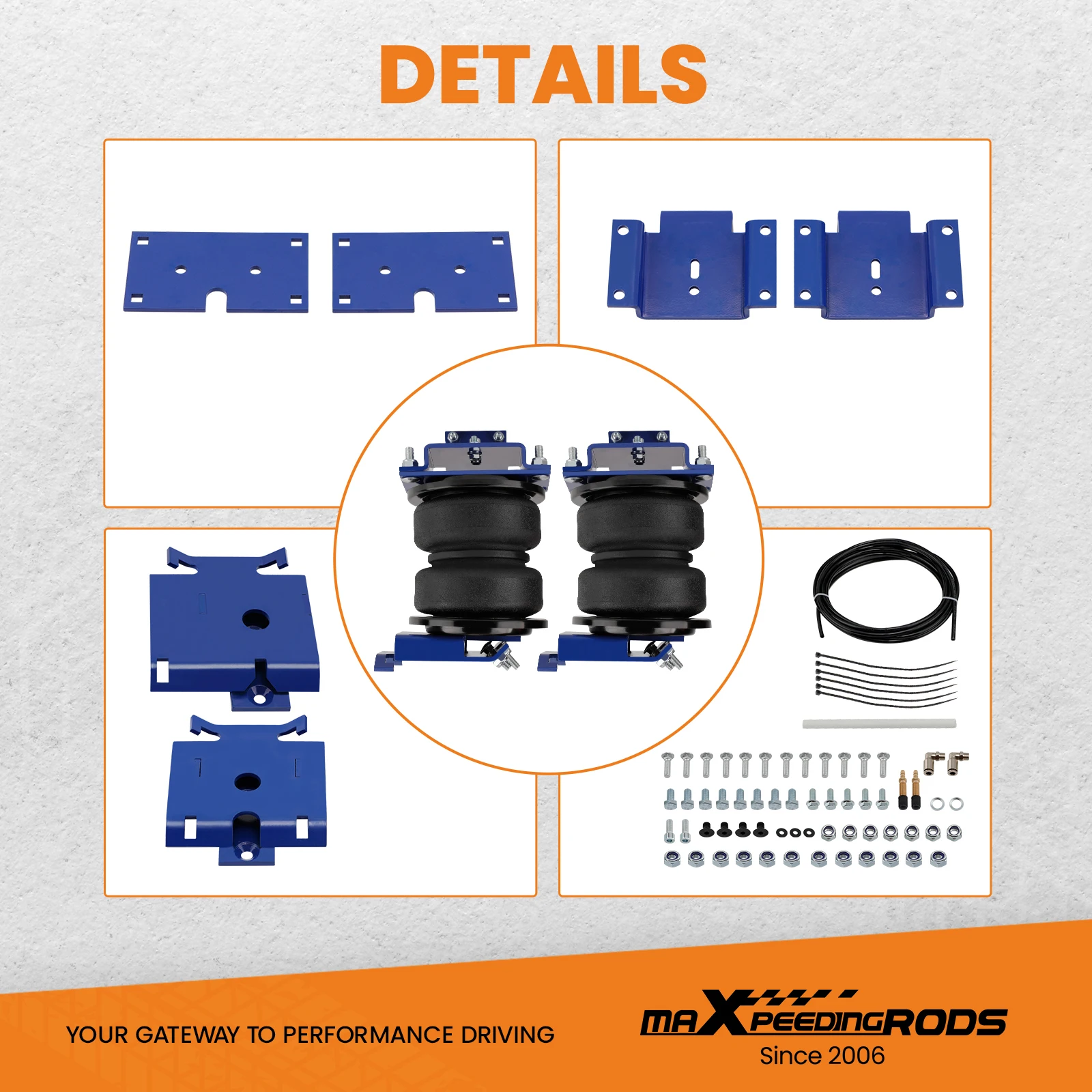 Air Spring Bags with Air Controller Kit For Dodge Ram 1500 PICKUP 2009-2010 Air Spring Kit+Air Shock Compressor Kit