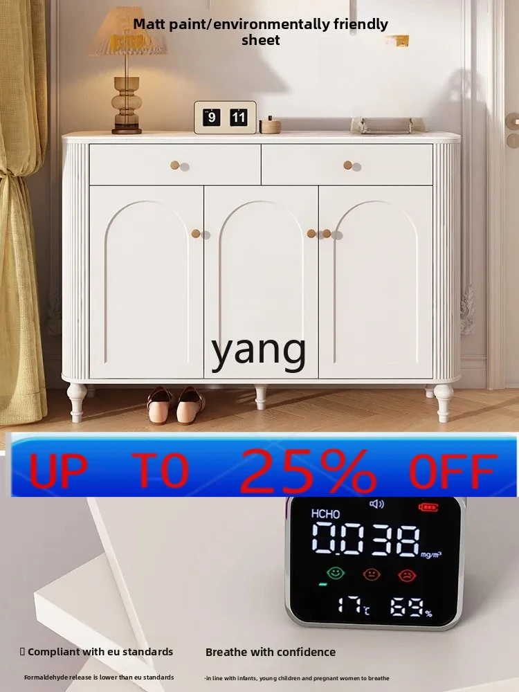 

LMM French shoe cabinet Home entrance Indoor entrance cabinet White balcony locker