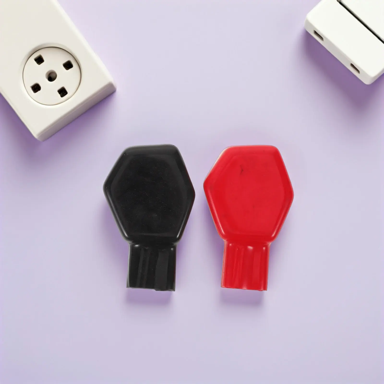 1Pair Battery Terminal Cover Protector Insulation Caps Dustproof Fire Resistant for Car Truck Motorcycle Automotive Battery