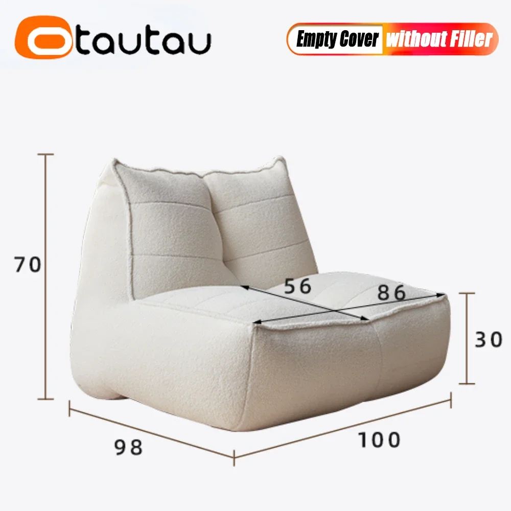 Image 7: OTAUTAU-Juste de pouf sans remplissage, siège de sol, pouf, canapé-lit, tabouret, SFSULTAU