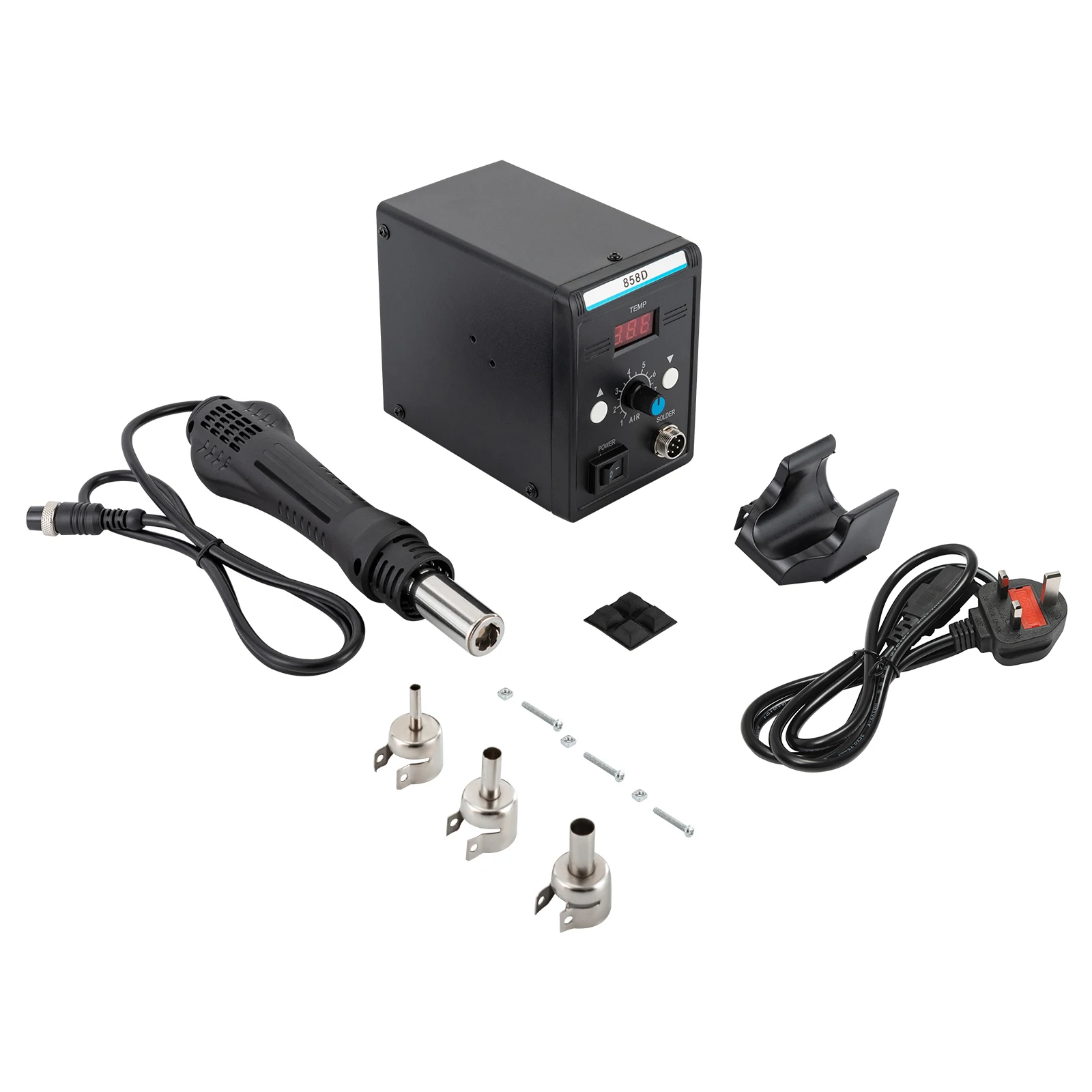 NEW Hot-Air Soldering Rework SMD Station 100°C-500°C Rework Station Heating Gun Hot Air Gun Soldering Iron Welding Station Kit