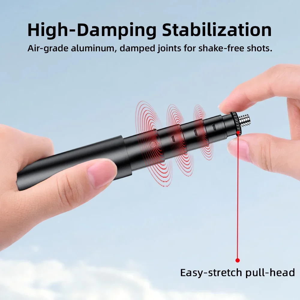 Невидимая палка для селфи Flymile для DJI Osmo 360/Insta360 X5, аксессуары, регулируемый удлинитель 51,18 дюйма, ручка Vlgo