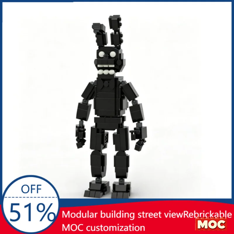 

395 PCS Shadow Customize Bonnie Character Model Creative Building Blocks DIY Assembly Educational Toy Collection Birthday Gifts