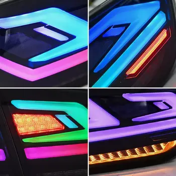 適用於三菱藍瑟和EVO X 2008-2020的LED RGB尾燈總成,搭配彩色日間行車燈和燻黑透鏡後燈 6 最佳銷售 三菱藍瑟尾燈罩 - №1