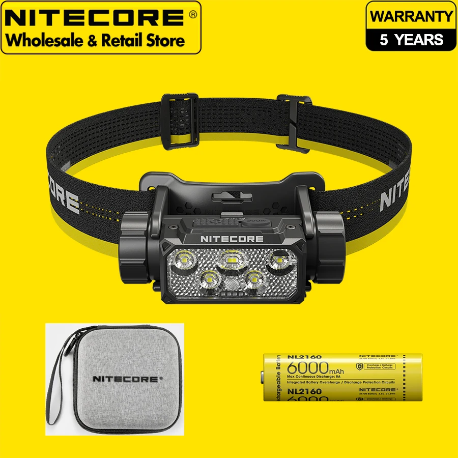 كشافات عمل NITECORE HC70 UHE 1600 لومن 21700 عالية الأداء مع بطارية ليثيوم أيون 6000 مللي أمبير في الساعة #1