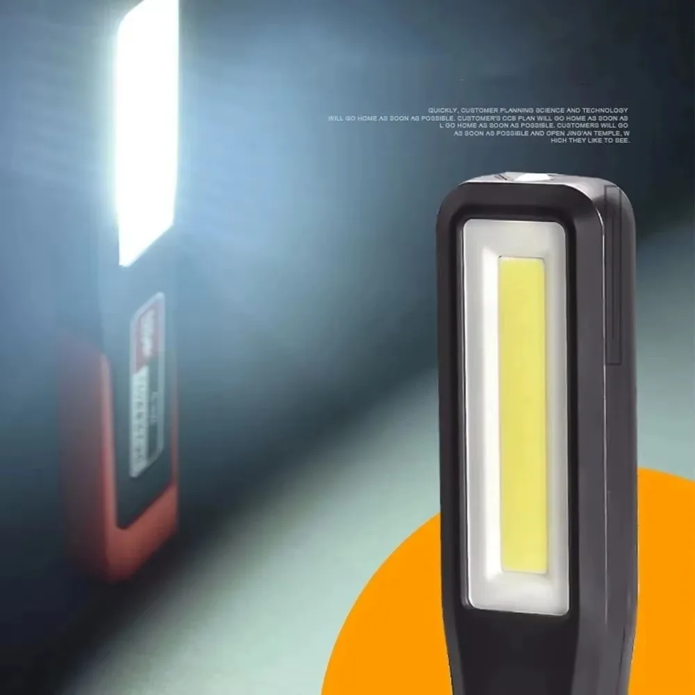 Powerful LED Work Light USB Rechargeable with Hook Magnet Lighting Flashlight Magnet Base COB Technology Car Maintenance Light