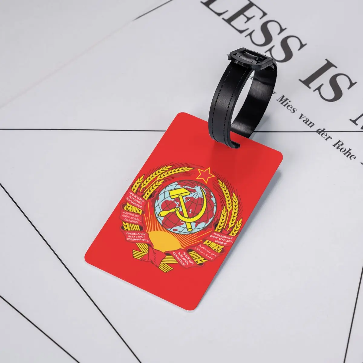 Cute CCCP Bagagem Tags para Malas, Brasão da União Soviética, Capa de Privacidade, Rótulo de Identificação, Rússia Bagagem Tags