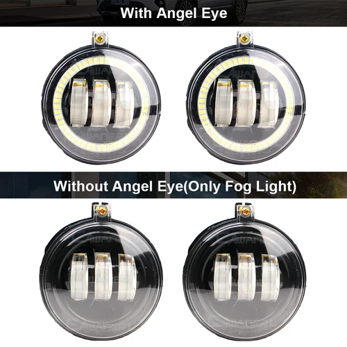 Imagen 2 del producto Luz LED antiniebla para parachoques delantero de coche, 2X30W, lámpara de circulación diurna, Ojo de Ángel DRL 6000LM 12V para Dodge Durango 2007 2008 2009